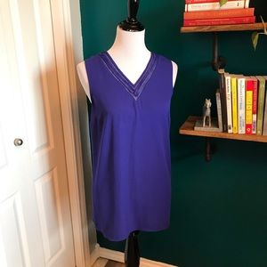Purple tank with beading